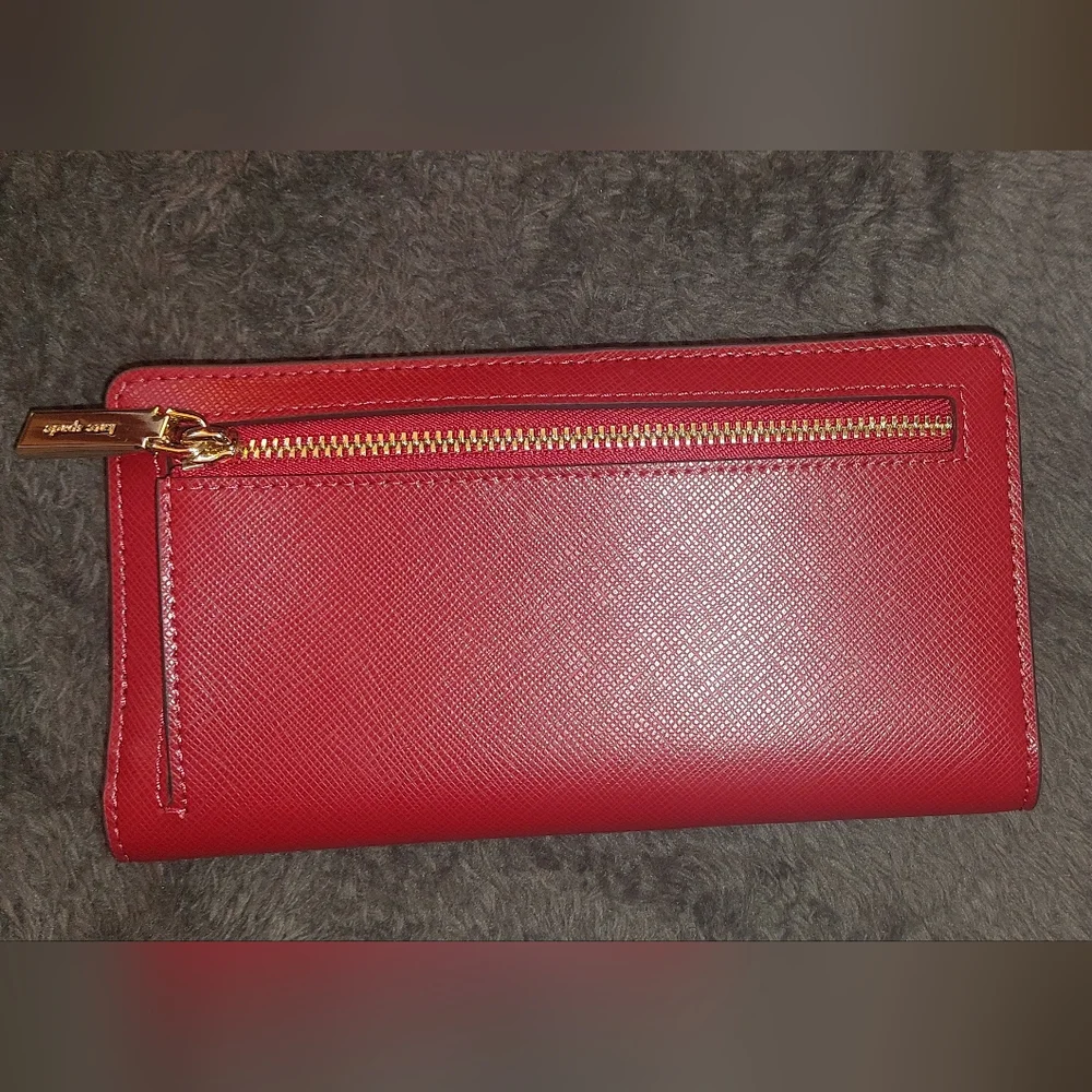 Kate Spade Staci Medium Satchel Crossbody With Matching Wallet in Red Currant